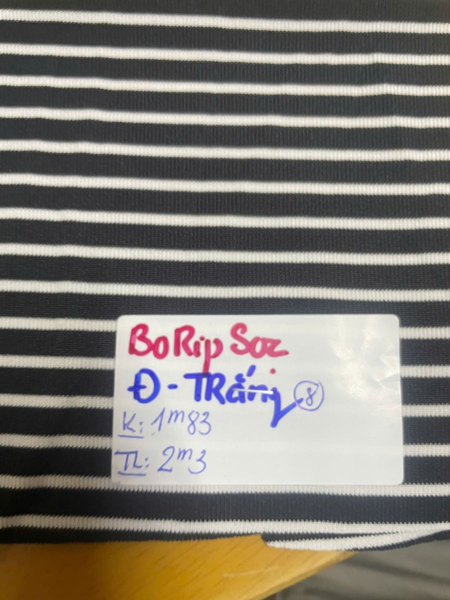 Vải thun borip sọc